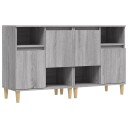 vidaXL Skjenker 2 stk grå sonoma 60x35x70 cm konstruert tre