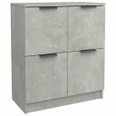vidaXL Skjenk betonggrå 60x30x70 cm konstruert tre