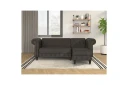 Sovesofa Felix 241x154x83 cm Antrasitt Mikrofiber/Tre/Metall   241x154x83 cm Antrasitt Mikrofiber/Tre/Metall