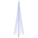 vidaXL LED juletre 500 cm 550 LED-lys Blå Jern Svart