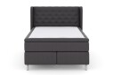 Select No 6 Komplett Sengepakke 140x200 F/M Memory/Pocket Mørkegrå/Metallben