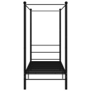 vidaXL Himmelsengeramme svart metall 90x200 cm