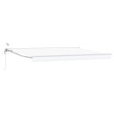  Elektrisk Utrekkbar Markise Hvit 4,5 × 3 m