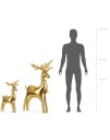 Partydeco Rudolf Gullfarget Kjempestor Folieballong 124x80 cm