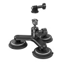 SmallRig 4468 Triple Magnetisk Sugekopp Kamerafeste for Actionkameraer - Svart
