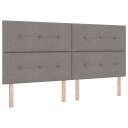  Boksmadrass med Madrass og LED Taupe 200x200 cm Stoff