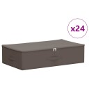 vidaXL Lagringsboks 24 pcs Grå 70 x 40 x 18 cm Ikke-vevd stoff