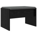 vidaXL Gangbenk med pute Svart Eik 63 x 38 x 40 cm