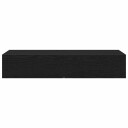 Vegghylle med skuffer svart 100x36x19 cm konstruert tre 8721158650184