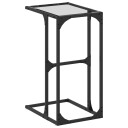  Sidebord med gjennomsiktig glassplate 40x30x61,5 cm stål 846036