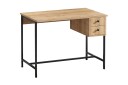 Skrivebord Grunnarp 100 cm med Oppbevaring 2 Skuffer   Natur/Svart