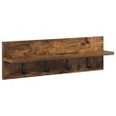  Vegghengt kleshenger Røkt eik 60 x 10.5 x 18 cm Konstruert tre