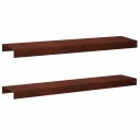 vidaXL Kantprofil til hage 2 stk. 100 x 20 x 5 cm Cortenstål Rusten