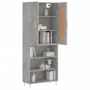 vidaXL Highboard betong grå 69,5x34x180 cm konstruert tre 8720845494834