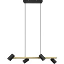Marley Taklampe 80 cm 4L 4 x GU10 Svart/Gull