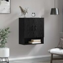  Vegghengt skap Svart Eik 60 x 31 x 70 cm Konstruert tre