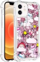 Trolsk Mobildeksel med Flytende Glitter Enhjørning (iPhone 12 mini)