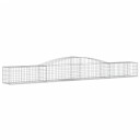 vidaXL Gabionkurver buede 5 stk 400x50x40/60 cm galvanisert jern