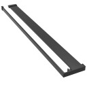 vidaXL Dusjhylle for dusjvegg svart 100 cm aluminium