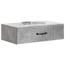 vidaXL Vegghengt Sidebord Betonggrå 59 x 34,5 x 17 cm Konstruert tre