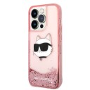 Karl Lagerfeld Glitter Choupette Hardcase til iPhone 14 Pro 6,1" Rosa