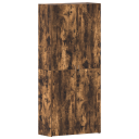  Skohylle Røkt Eik 80x35,5x180 cm Konstruert Tre
