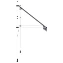 vidaXL Manuell uttrekkbar markise 250 cm blå og hvite striper