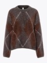 Y.A.S Argy Langermet Mohair Blend Strikkegenser Brun XL