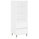  Highboard hvit 40x36x110 cm konstruert tre