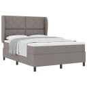  Box Spring Bed med Madrass   Taupe 140x190 cm Stoff
