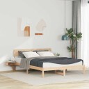  Sengeramme med nattbord Brun 150 x 200 cm Heltre furu