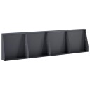 vidaXL Støttemur 4 stk. 40 x 12 x 50 cm Stål Antrasitt