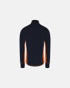 Dovre 'Midlayer' zip 100% merino ull marine/orange