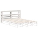  Hodegavl med hyller hvit 135 cm heltre furu 8721102853630