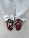 ALOHAS Tb.24 Suede Burgundy Leather Sneakers   Burgundy   36