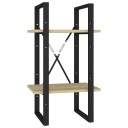 vidaXL Bokhylle 2 niv?er sonoma eik 40x30x70 cm sponplate