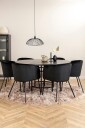 Venture Home   Spisegruppe Copenhagen med 6 Berit spisestoler   Svart
