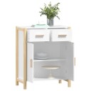 vidaXL Skjenk hvit 62x38x75 cm konstruert tre