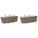 vidaXL Gelender 2 pcs 50 x 17 x 17 cm Metall