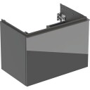 Geberit Acanto servantskap 74x47,5 cm grått glass