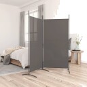 vidaXL Romdeler med 2 paneler antrasitt 175x180 cm stoff