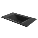 Linn Bad Vale Møbel Glass Svart Matt 80cm Senter