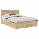  Sengestamme med skuff Sonoma eik 135 x 190 cm Konstruert tre