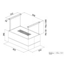 Røroshetta Stripe Ventilator 90cm Stål