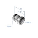 Trio Perfekta 8229251 Mellomkobling M26x1,5 x M26x1,5 Uten avstenging, Installasjon