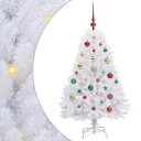  Kunstig sammensatt juletre med 150 LED Hvit 120 cm PVC og Stål
