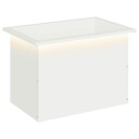 vidaXL Hageplantekasse med LED Hvit 40 x 60 x 40 cm Stål