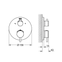 GROHE ATRIO DUSJBATTERI FOR 2 UTTAK KROM