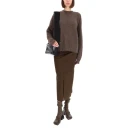 UMA Wang Dame Strikkevarer Brun M,