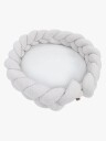 Meowbaby Bearly Babynest Med Flettet Beskyttelse & Leketeppe Offwhite